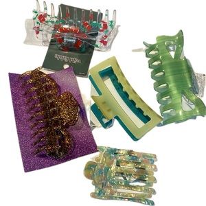 5 Piece Assorted Hair Clips Bundle